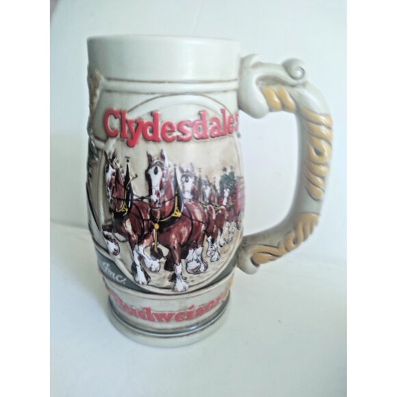 Two Budweiser Clydesdale Collectible Beer Steins Brazil & West Germany - Picture 12 of 16